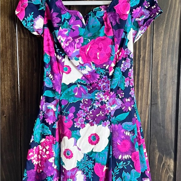 Vintage 90’s Floral Mini Party Dress-Size 5-Byers Too - Picture 3 of 8